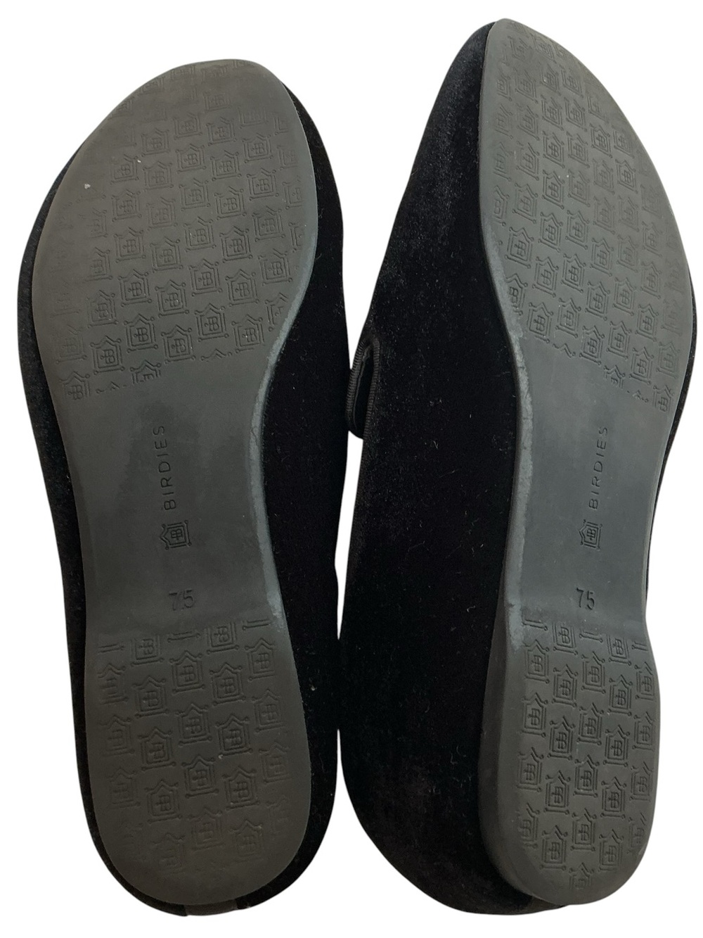 Birdies The Starling Black Velvet Flat Smoking Slipper Loafers Shoes Womens 7.5 - Picture 4 of 8